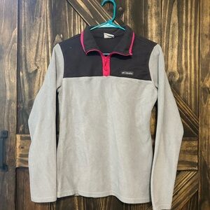 Columbia Black and Gray Fleece with Pink Trim